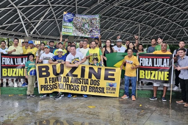 18:46 - 
							Movimento Direta MT diz que 6 mil adesivos foram entregues em ato em favor da anistia e "Fora Lula" em Cuiabá