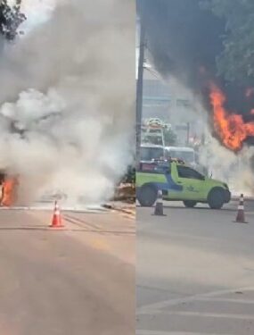18:51 - 
							Ônibus de frigorífico é destruído por incêndio na BR-364 em Rondonópolis:  veja vídeo