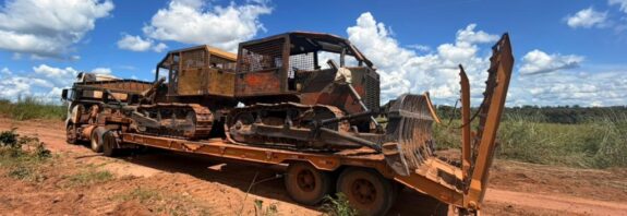 Sema apreende 3 tratores durante fiscalização ambiental em Santa Helena e Marcelândia